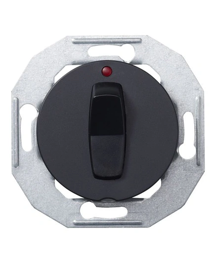 Кнопковий перемикач із підсвіткою RENOVA чорний, WDE011204