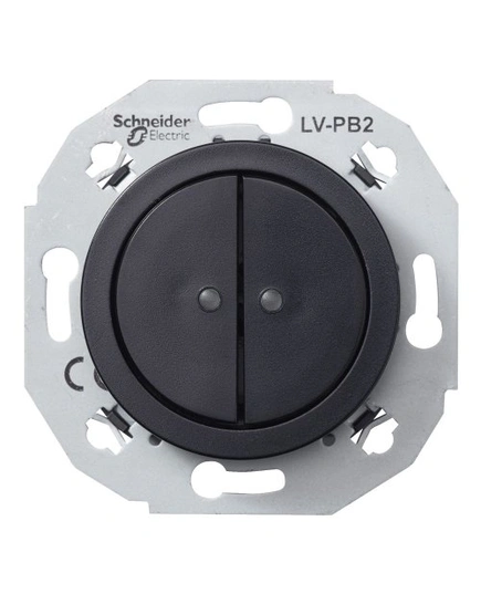 Кнопочный выключатель 2-полюсный 400 мA RENOVA чёрный, WDE011271