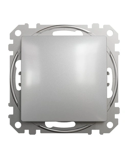 Кнопочный переключатель 1-кл SE Sedna Design SDD113116 алюминий