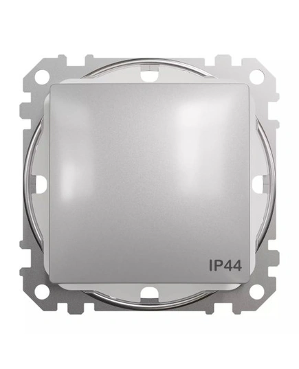 Перемикач 1-кл IP44 SE Sedna Design SDD213106 алюміній