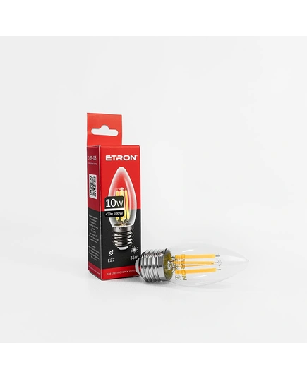 LED лампа ETRON Filament 1-EFP-115 С37 E27 10W 3000K