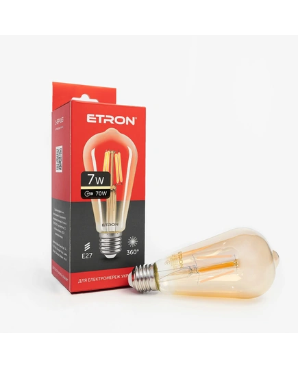 LED лампа ETRON Filament 1-EFP-163 ST64 E27 7W золото