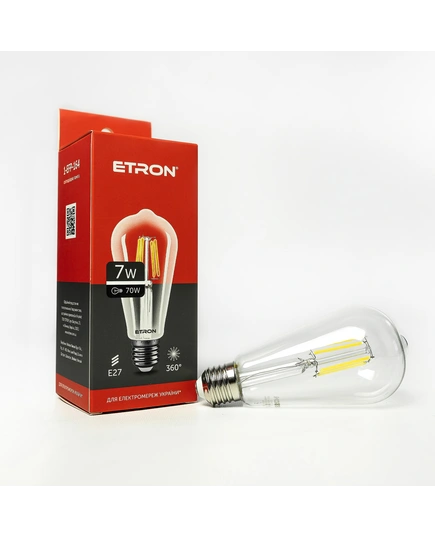 LED лампа ETRON Filament 1-EFP-164 ST64 E27 7W 4200K