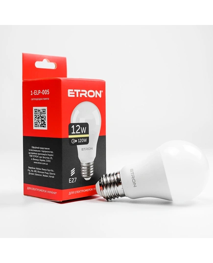 LED лампа ETRON Light 1-ELP-005 A60 12W 3000K E27