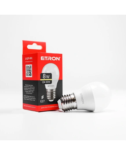 LED лампа ETRON Light 1-ELP-041 G45 8W 3000K 220V E27
