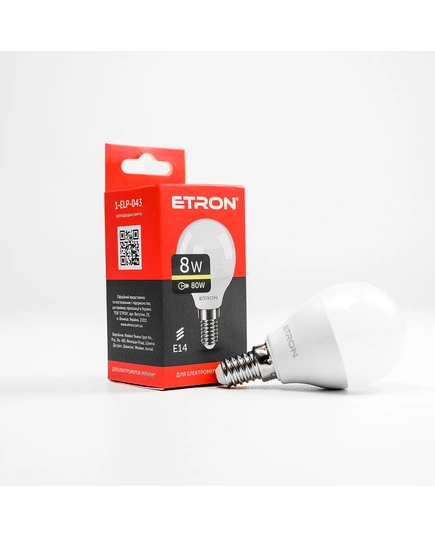 LED лампа ETRON Light 1-ELP-043 G45 8W 3000K 220V E14