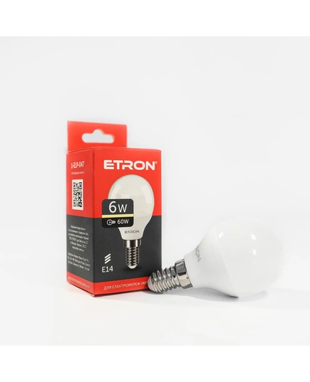 LED лампа ETRON Light 1-ELP-047 G45 6W 3000K 220V E14