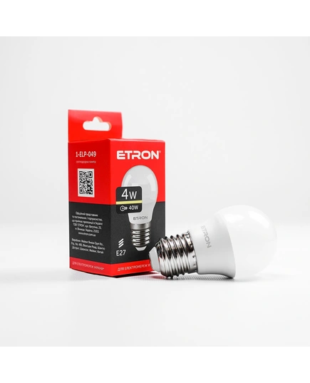 LED лампа ETRON Light 1-ELP-049 G45 4W 3000K 220V E27