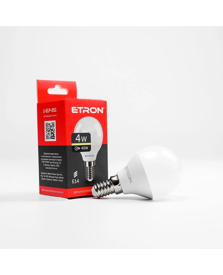LED лампа ETRON Light 1-ELP-051 G45 4W 3000K 220V E14