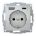 Розетка c з/до 16А/250В + 2хUSB A-С /3A Berker S.1 алюміній