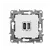 Розетка з двома USB-роз'ємами тип A+ тип C 240V/5V 3000мА Legrand Etika 672236, колір білий