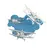 Люстра Nowodvorski 6904 Plane GU10 3x35W IP20 Blue
