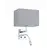Бра, настінний світильник Nowodvorski 11793 Hotel Mood E27+LED 2x10W+2.2W 4000K IP20 сірий