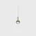SOL MINI P NANO, D75mm, H135mm, 7W LED, 24°, 3000K, IP20, чорний/латунь (03.7531.7.930.BK/BRG)