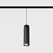 Підвісний світильник IN_LINE TUB M P 200, D52mm, H200mm, CREE LED 10.8W, 3000K, 1120Lm, 50°, CRI>90, 48V, 4-х провідний DIM DALI, IP20, чорний