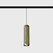 Підвісний світильник IN_LINE TUB M P 200, D52mm, H200mm, CREE LED 10.8W, 4000K, 1120Lm, 50°, CRI>90, 48V, 2-х групний, Вкл./Викл., IP20, латунь/чорний