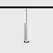 Підвісний світильник IN_LINE TUB M P 200, D52mm, H200mm, CREE LED 10.8W, 4000K, 1120Lm, 50°, CRI>90, 48V, 4-х провідний DIM DALI, IP20, білий/чорний