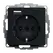 Розетка с защитой и USB Тип A/C, System 55 Gira 2459005 черный матовый