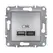 Розетка USB тип А+С 2,4А Schneider Electric Asfora EPH2700361 алюминий