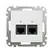 Компьютерная розетка 2-я. RJ45 кат. 5е UTP SE Sedna Design SDD111452 белый