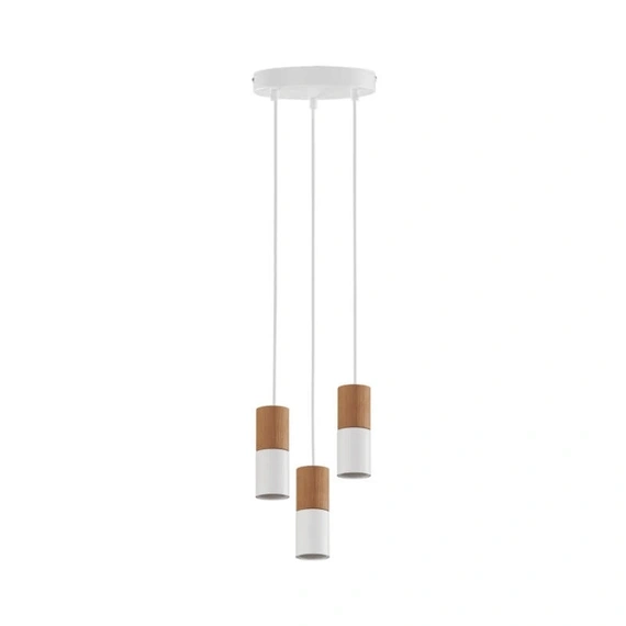 Люстра TK Lighting ELIT WHITE/WOOD 6306