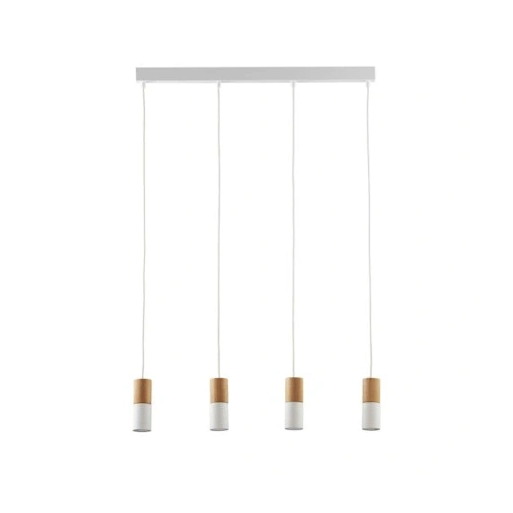 Люстра TK Lighting ELIT WHITE/WOOD 6307
