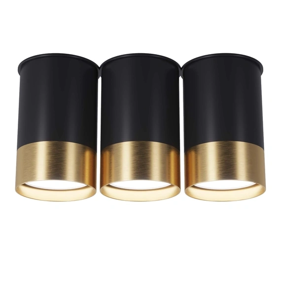 Точковий спот PikArt BP Black/White Gold трійний 25606