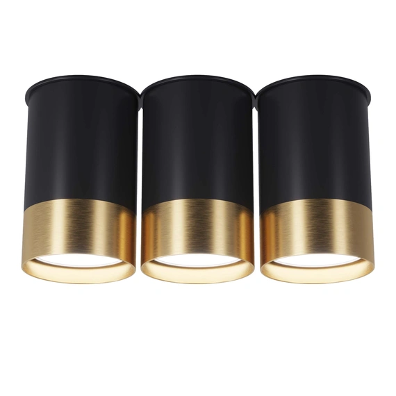 Точечный спот PikArt BP Black/White Gold тройной 25606