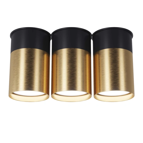 Точечный спот PikArt BP Black/White Gold тройной 25606