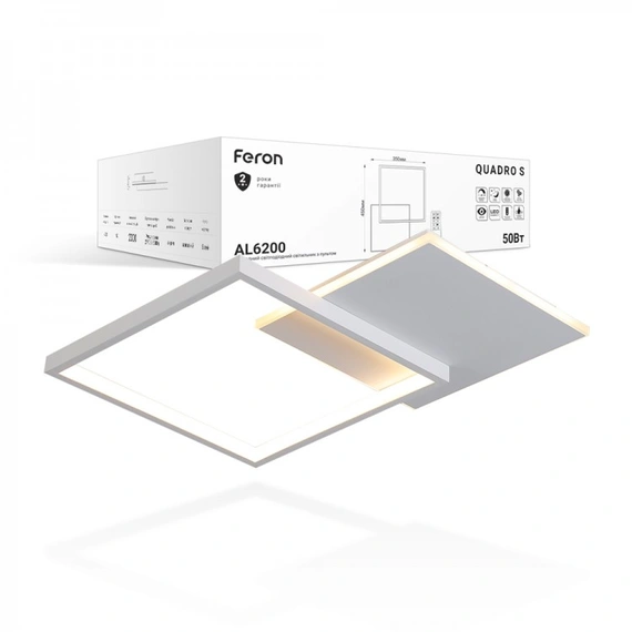Светодиодный светильник Feron AL6200 QUADRO S 50W белый | 40238
