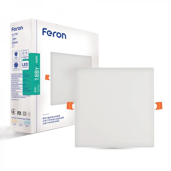Встраиваемый светодиодный светильник Feron AL702 18W | 01905