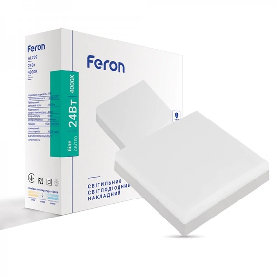 Накладной светодиодный светильник Feron AL709 24W | 01912