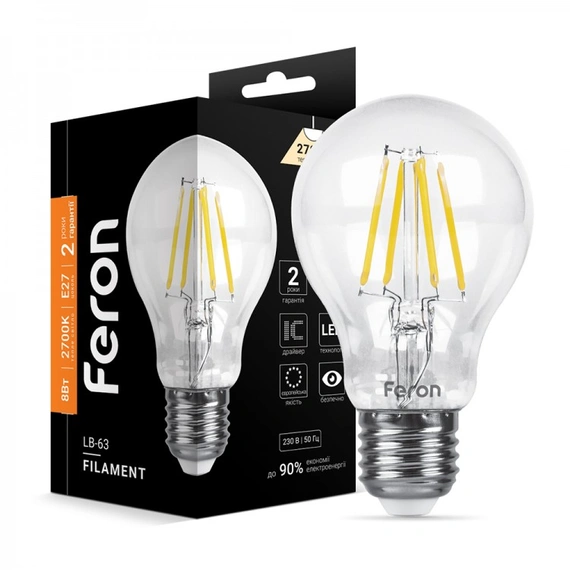 Светодиодная лампа Feron LB-63 8Вт E27 2700K 25631