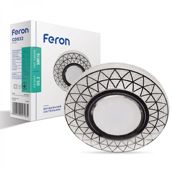 Встраиваемый светильник Feron CD832 с LED подсветкой 40025