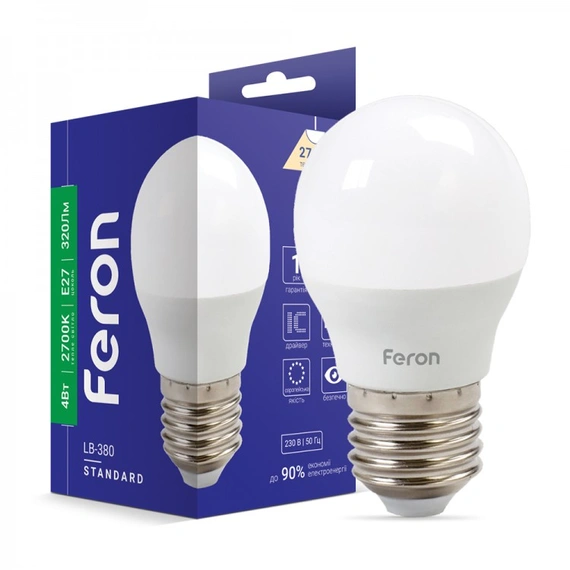 Светодиодная лампа Feron LB-380 4Вт E27 2700K 25641