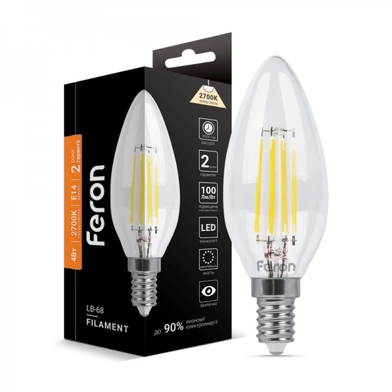 Светодиодная лампа Feron LB-68 4Вт E14 2700K 25651