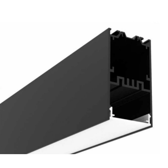 LED профіль підвісний, 2,5м KLOODI KLP4075 2.5 BK