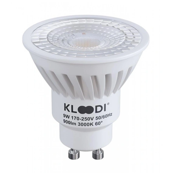 Лампа LED GU10 9W 3000К 900Lm KLOODI KDGU10-9WSMD 3K 60D