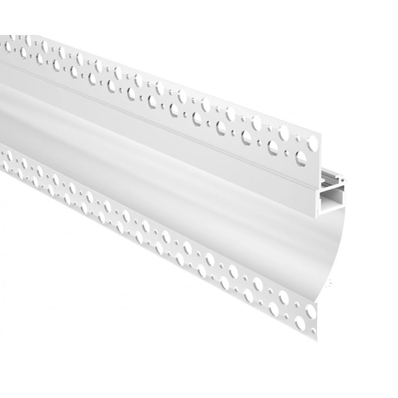 LED профіль врізний під шпаклівку з розсіювачем PC, 3м KLOODI KLP082 3 WH
