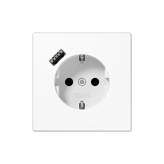 Розетка із з/к та USB-портом типу A, JUNG LS1520-18AWW білий