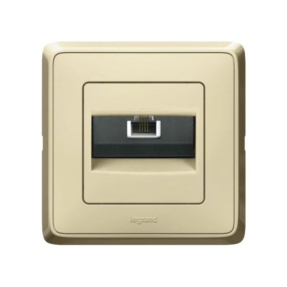 Розетка TF-2 RJ-11 Legrand Cariva 773739 колір слонова кістка