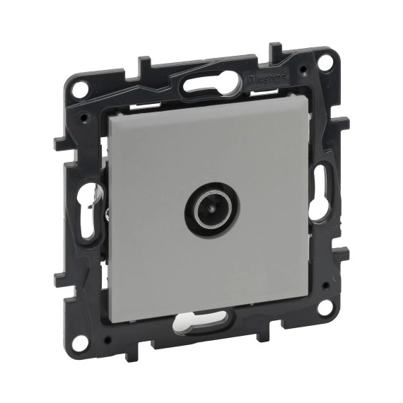 Розетка TV "звезда" Legrand NILOE STEP 863374 цвет алюминий