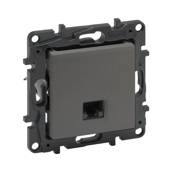 Розетка комп'ютерна RJ45 CAT6 FTP Legrand NILOE STEP 863461 колір сталь