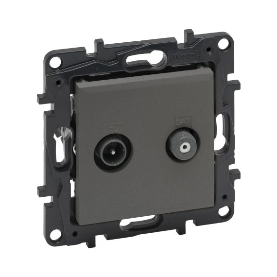 Розетка TV-SAT "звезда" Legrand NILOE STEP 863483 цвет cталь