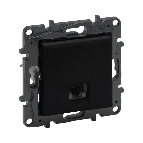 Розетка компьютерная RJ45 CAT6 FTP Legrand NILOE STEP 863561 цвет черный