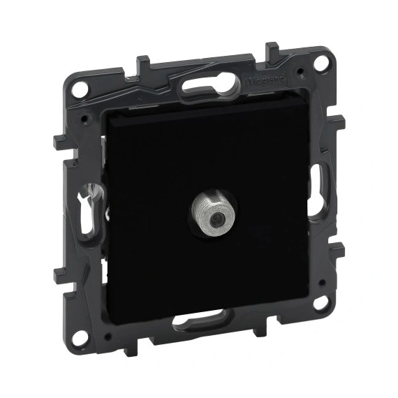 Розетка TV тип F "звезда" Legrand NILOE STEP 863575 цвет черный