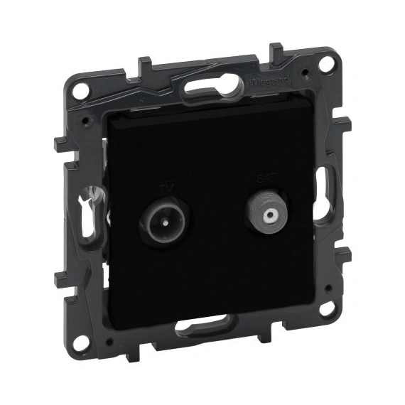 Розетка TV-SAT "звезда" Legrand NILOE STEP 863583 цвет черный