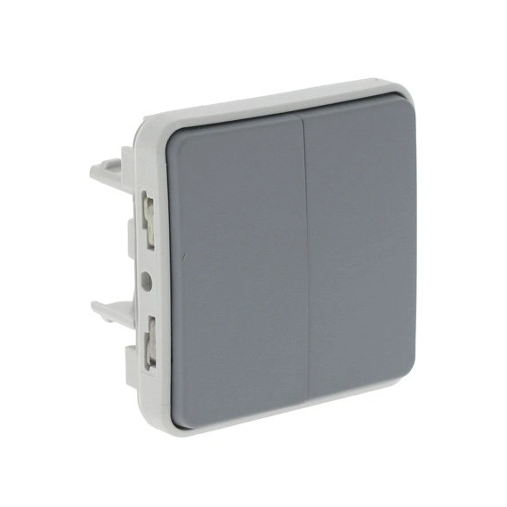 Механізм перемикача 2-кл 10А IP55 Legrand Plexo - 69525, колір сірий