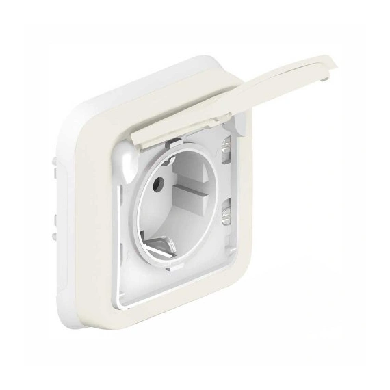 Механизм розетки с заземлением 16А IP55 "Legrand" Plexo - 69639, цвет белый