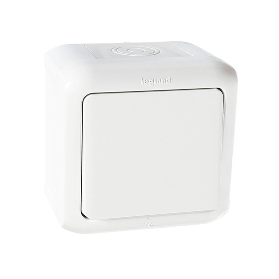 Перемикач накладний 1-клавішний IP44, Forix™ 782363, колір білий